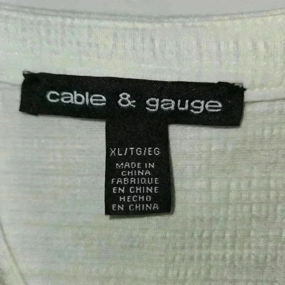 Cable & Gauge Womens Loose Fit Boho Embroidered Tank Top Size XL White - Picture 7 of 10